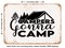DECORATIVE METAL SIGN - Campers Gonna Camp - 3 - Vintage Rusty Look
